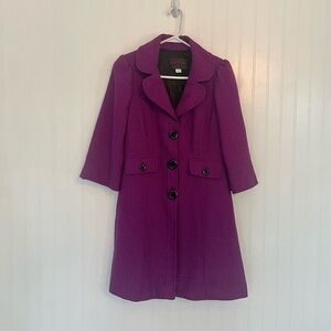 Mary Kay Women's Purple Wool Blend Tweed Blazer Jacket - Size 4